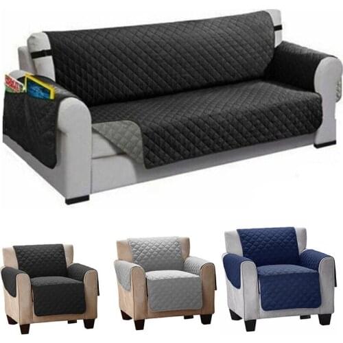 Solid Color Sofa Cushion Cover Removable Pet Kid Mat Armchair Furniture Protector Washable Couch Covers Slipcovers 1/2/3 Seat