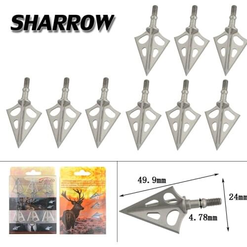 6/12/24pcs Archery Three Broadhead Arrowheads Target Stainless Steel Points DIY Arrows Tool Camping Hunting Shooting Accessories