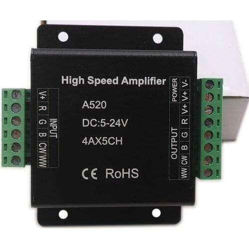 Led High Speed Amplifier controller Free shipping A318/A420/A520 For 5050 SMD RGB RGBW RGB+CCT Led Strip Light tape DC5-24V