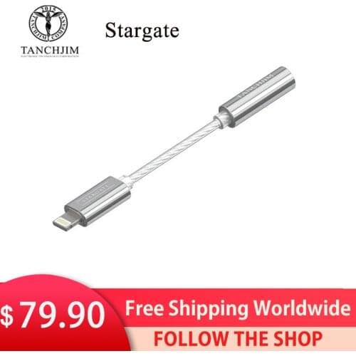 TANCHJIM Stargate MFI HD Audio Decoding line Lighting to 3.5mm Silver alloy Use for iPhone/iPad/iPod