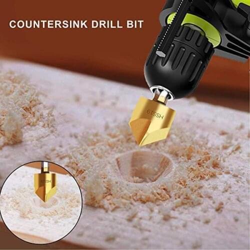 Three-Edged Chamfer speed drills titanium 3 flute 90 degree HSS Metals Titanium Three Edge Chamfer Chamfering Drill Bit set Dril