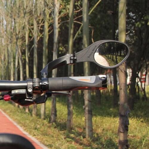 360 Degree Rotate MTB Bicycle Bike Handlebar Adjustable Left Right Mirrors Stainless Steel Lens Rearview Mirror