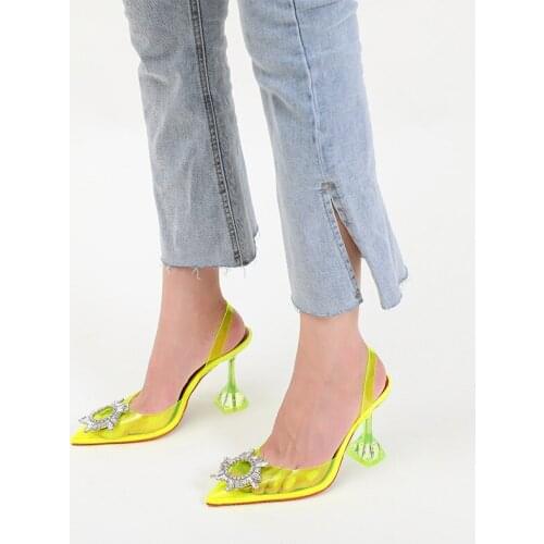 Women Sandals Transparent PVC Clear High Heel Sandals Stiletto Crystal Silver Rhinestone Sexy Free Ship Lady Fashion New Design