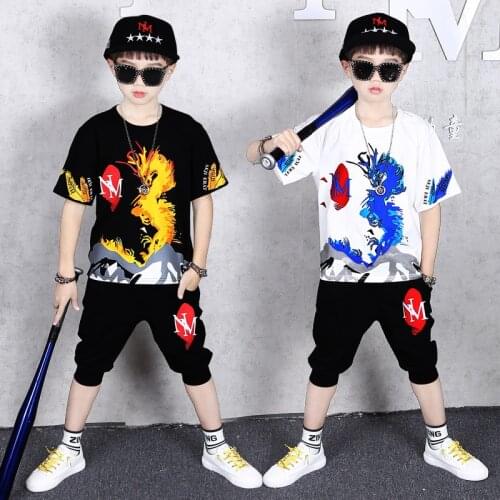 2Pcs Size 1-14 Yrs Boys Girls Clothing Set Short Sleeves Cotton T-Shirt Haren Shorts 2021 Summer Outfits Casual Sport Clothes