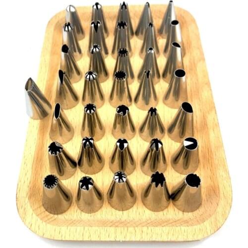 36Pcs Stainless Steel Cake Decorating Tools Icing Piping Nozzles Home Kitchen Dining Cupcake Bakery Pastry Tips Baking Supplies