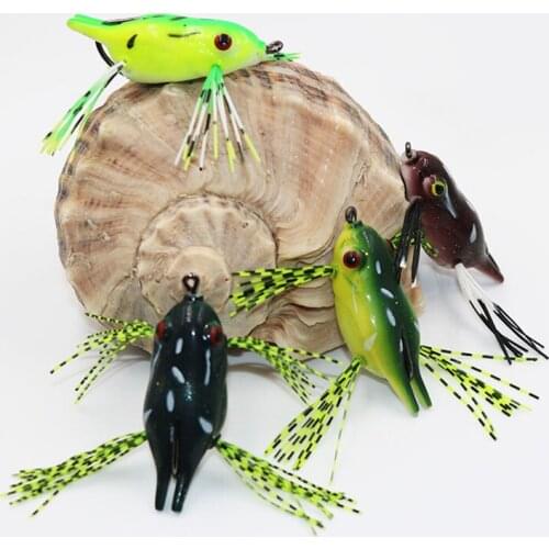 7g/55mm Bionic Thunder Frog Professional Silicone Fishing Bait Anti-corrosion High Quality Freshwater Fishing Lure Soft Bait