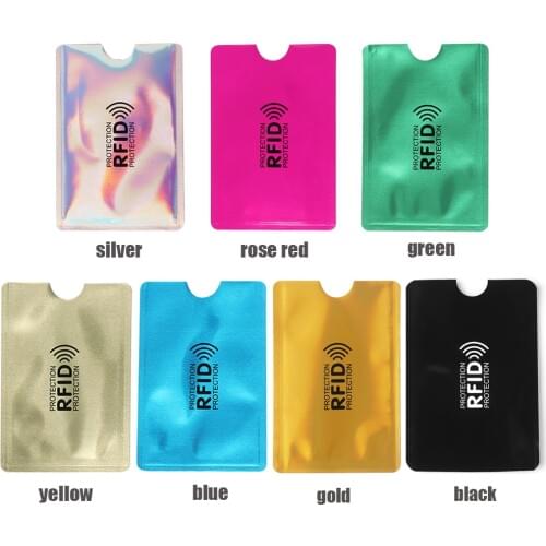 Anti Rfid Wallet Blocking Reader Lock Bank Card Holder Id Bank Card Case Protection Metal Credit NFC Holder Aluminium