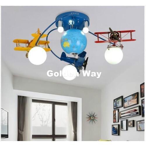 Free shipping Colorful Ceiling Lamp Boy Children Bedroom Lamp Room Lighting E27 LED Cartoon Lamp Remote Controller Included