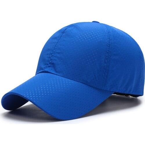Men Women Baseball Cap Summer Quick Drying Hats Breathable Sport Pure Color Snapback Hat Bone Baseball Hat