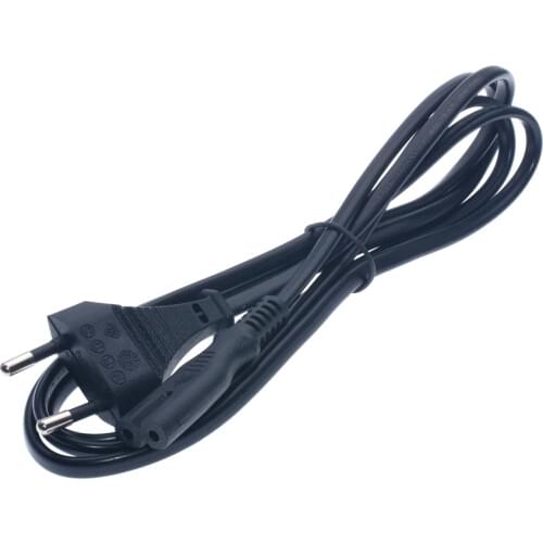 Short C7 To EU European 2-Pin Plug AC Power Cable Lead Cord 1.5M 5Ft Figure 8