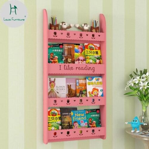 Louis fashion Childrens Hanging Bookcases Multilayer Combination Modern Simple Creative Carving Kindergarten