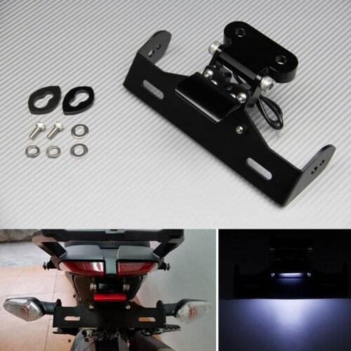 For Ducati Hypermotard 821 Hyperstrada 939 SP 2013-2018 Motor License Plate Holder Bracket Tail Tidy Fender Eliminator LED Light