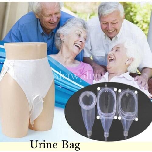 Hypo-allergenic Older Men Woman Silicone Urine collector Bags Adults Urinal with Urine Catheter Bags Male Female Toilet
