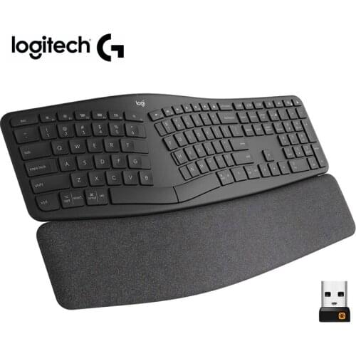 Logitech Ergo K860 Wireless Ergonomic Keyboard with Wrist Rest-Split Keyboard Layout for Windows/Mac Bluetooth/USB Connectivity