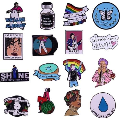 Creativity We'll Be Alright Hard Enamel Pins LGBT Brooches Women Men Lapel Badges Backpack Collar Fashion Jewelry Gifts For Kids