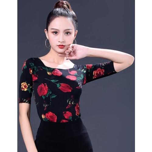 Latin dance jacket new female adult National Standard Dance Costume modern dance jacket exercise top YR1106