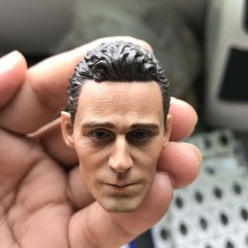 1/6 Scale Sidleston Loki Head Sculpt Thor Tom Head Carving Model for 12in Action Figure Toy