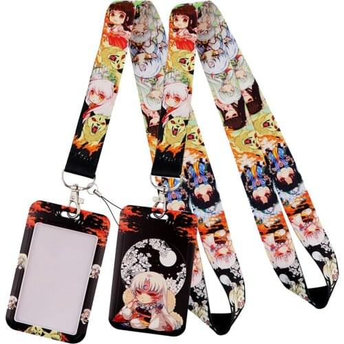 LT778 Japanese Anime Cute Neck Strap Lanyards Keychain lanyard with id holder Holder Card Pass Hang Rope Keyring Accessories