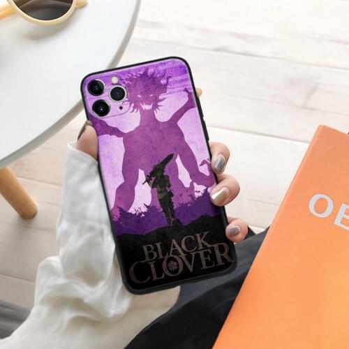 Black clover Asta demon from anime For iPhone se 6 6s 7 8 plus x xr xs 11 pro max soft silicone phone case cover shell