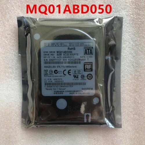 New HDD For Toshiba 500GB 2.5" SATA 3 Gb/s 8MB 5400RPM 9.5MM For Internal Hard Disk For Notebook HDD For MQ01ABD050 MQ01ABD050V