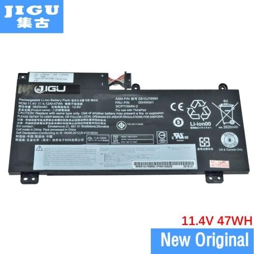 JIGU Original Tablet Battery For LENOVO 00HW041 SB10J78989 OOHWO41 11.4V 47WH