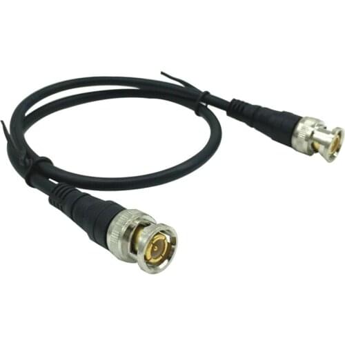 Pure Copper BNC Male To Male Straight Crimp Q9 Head HD Monitor Line Double-head Video Cable 0.5 M / 1 M Jumper