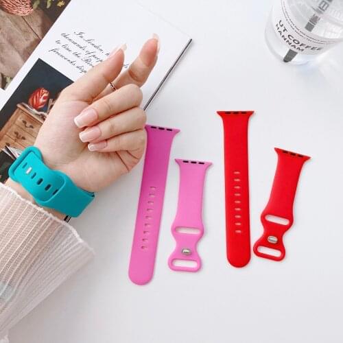 Strap For Apple Watch 6 5 4 3 band 38mm 42mm for iWatch 4 band 44 40mm Sport Silicone belt Bracelet for Apple watch 5 Accessorie