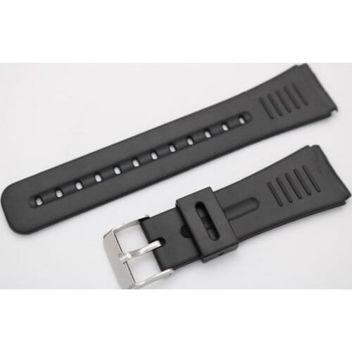 22mm(20mm buckle) Black Silicone Rubber Straight End watchband Strap Belt Silver Polished Pin Spring Bar Buckle For Rolex Omega