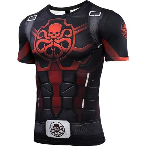 S-4XL 3D Printed T shirts Men Compression Shirt New Comic Cosplay Costume Halloween Clothing Tops For Male