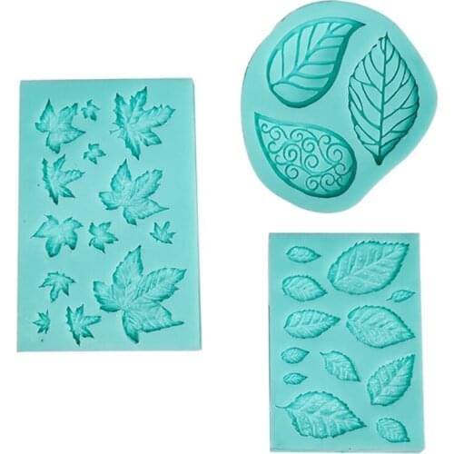 Sugar Crafts Leaves Silicone Mold Candy Polymer Clay Fondant Mould Cake Decoration Tools Making Gumpaste Leaves Molds