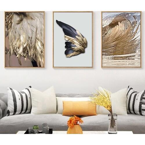Nordic Decor Feathers 3pieces Full square&round diamond painting Stickers 5d diy diamond embroidery Wedding DecorationZP-1544