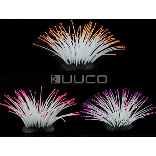 15 PCS/LOT Glowing Artificial anemone/fish Aquarium Ornaments/Pet Supplies for Aquarium/fish tank DIY Decoration