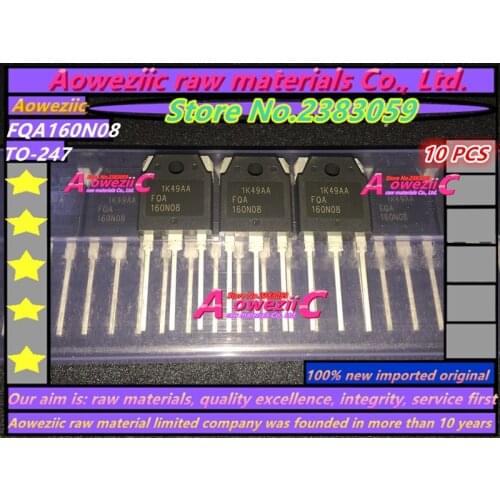 Aoweziic 2016+100% new imported original FQA160N08 160N08 TO-3P FET transistor 160A 80V