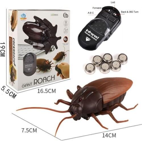 Trick Electric Cockroach Pet RC Simulation Spider Robotic Remote Control Ant Toy Halloween Xmas Mini Gift for Adult Prank Insect