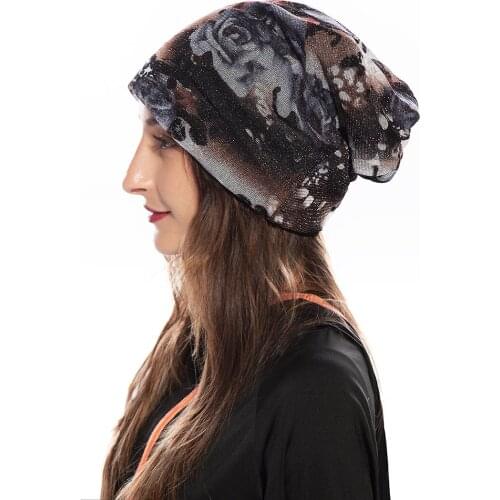 2019 Ear Warm Casual Loose Hip Hop Print Man Women Fall Winter Skullies Beanie Hat Cap Elastic Fashion Accessories-XMC-W6