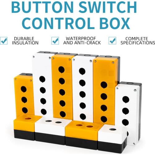 Waterproof button box switch control box 12345 hole industrial switch indicator box 22mm