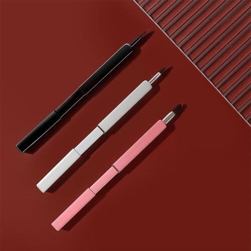 Retractable Lip Brush Cosmetic Makeup Brushes Aluminum Tube Make Up Brushes with Cover Aluminium Tube Drawing Lips Outline