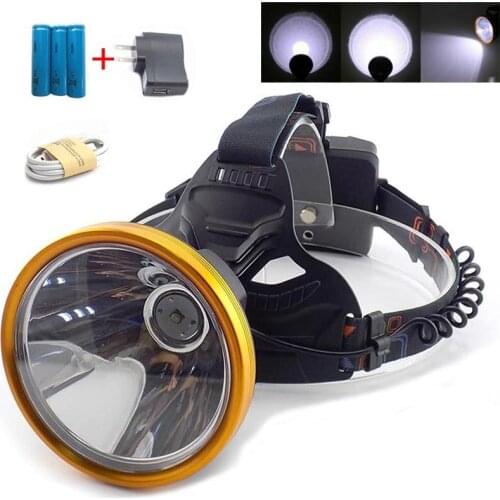High Power T6 LED Headlight Miners Frontal Headlamp Flashlight USB Port Rechargeable Torches Fishing Camping Hoofdlamp