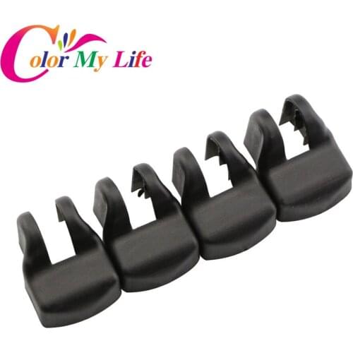 Color My Life 4Pcs/Set ABS Black Door Stopper Protection Cover for Highlander Camry Corolla EZ Vios RAV4 Sienna Yaris Parts