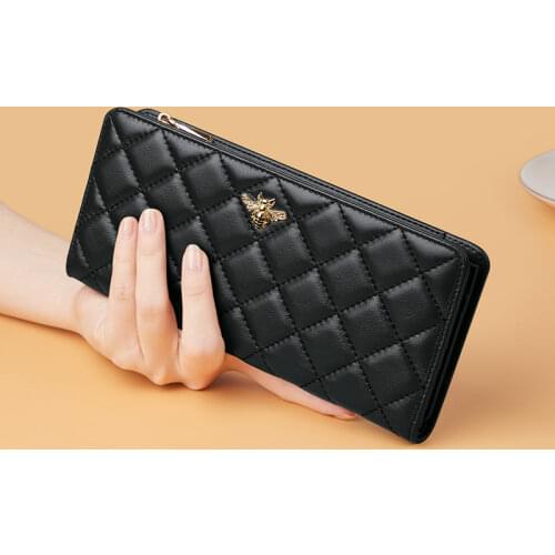 WILLIAMPOLO Luxury Brand Women Wallets Thin Fashion Long Leather Top Quality Card Holder Classic Female Purse Wallet For Women