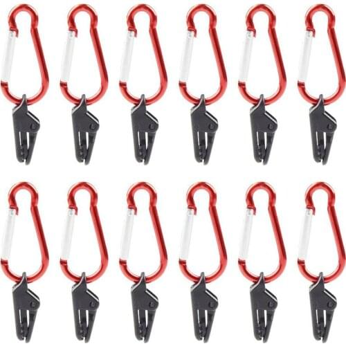12pcs Hook Plastic Windproof Clamp Set Survival Grommet Tent Clips Buckle Awning Tarp Fixed Outdoor Camping Tent Accessories