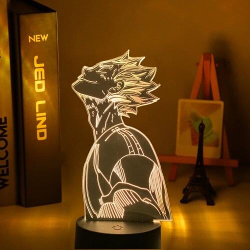 3d Night Light Anime Haikyu Bokuto Light for Bedroom Decor Child Kids Birthday Gift Manga Gadget Kotaro Bokuto Lamp Haikyuu