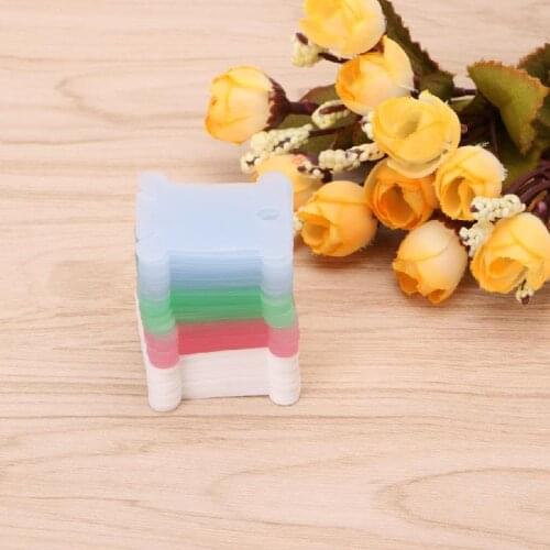 50Pcs Embroidery Floss Craft Thread Bobbin Cross Stitch Storage Holder Plastic