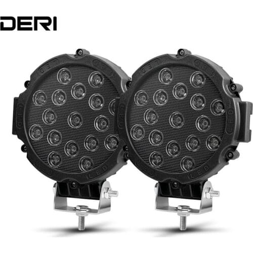 7inch LED work Light Bar Flood 51W Work lamp 4x4 Off Road Driving Light Fog Lights Running Lights For Truck Tractor UTV ATV