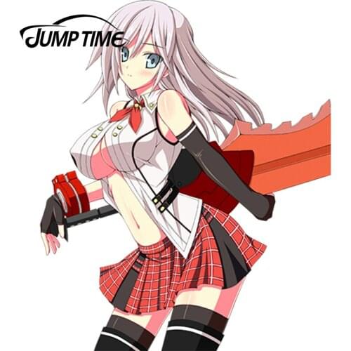 JumpTime 13cm x 10.8cm 3D Car Sticker Sexy Girl warrior God Eater Alisa Ilinichina Amiella Decal Motorcycle Car Styling Graphics