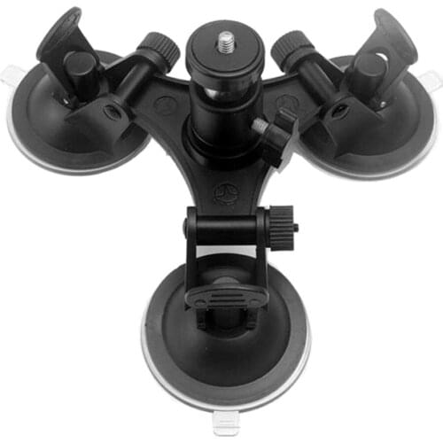 Car Triple Suction Cup Mount Fits For 8 7 6 5 Action Camera