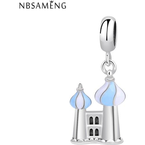 2019 Fit Bracelets Bead New 925 Sterling Silver Charm Beads For Jewelry Making Castle Charms Women Original Gift DIY