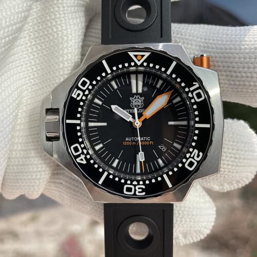 STEELDIVE 1969 Mechanical Watch Diving 1200M Waterproof NH35 Sapphire Crystal Automatic Watch Man C3 Super Luminous Diver Watch