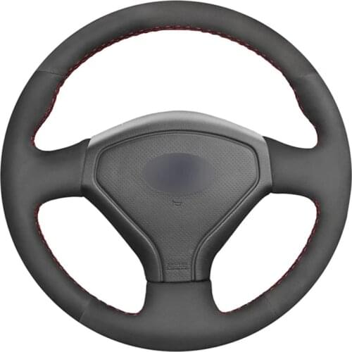 Hand-stitched Black Suede Car Steering Wheel Cover for Subaru Legacy Forester Outback Impreza WRX 2003-2007 Saab 9-2X 2005 2006
