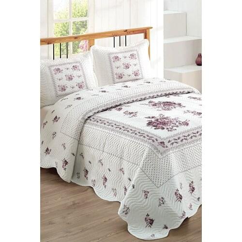 Flower Lilac Double Quilted Bedspread, bedspread set sleep set, sleep suit bed